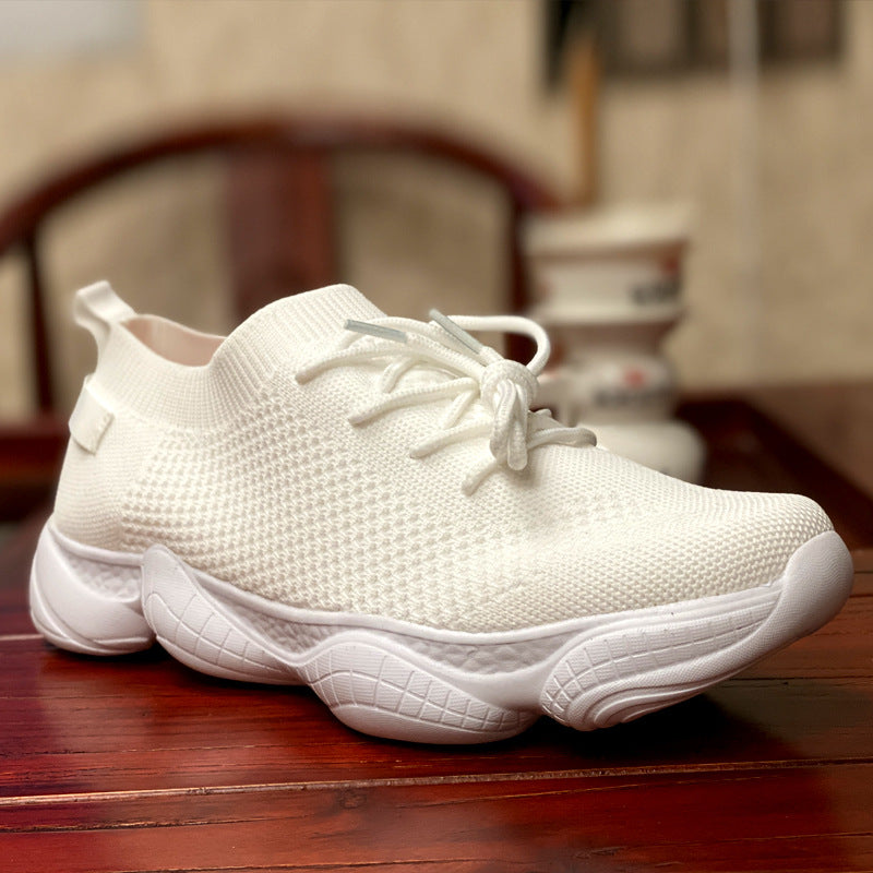 Women’s Platform Mesh Sneakers – Low Top Casual Shoes.