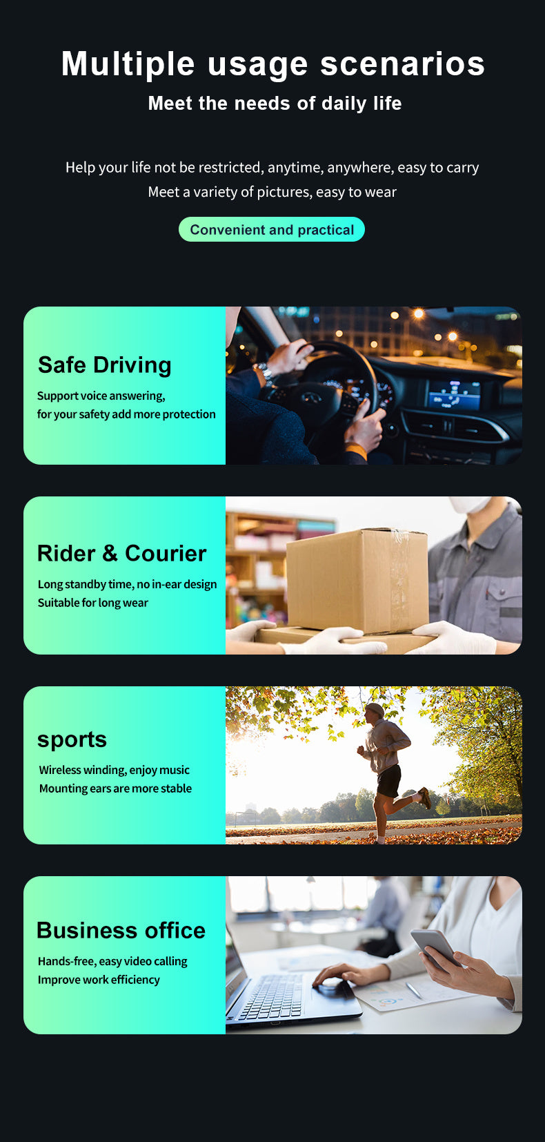 Wireless Bone Conduction Sport Earphones – Open-Ear Running Headset.