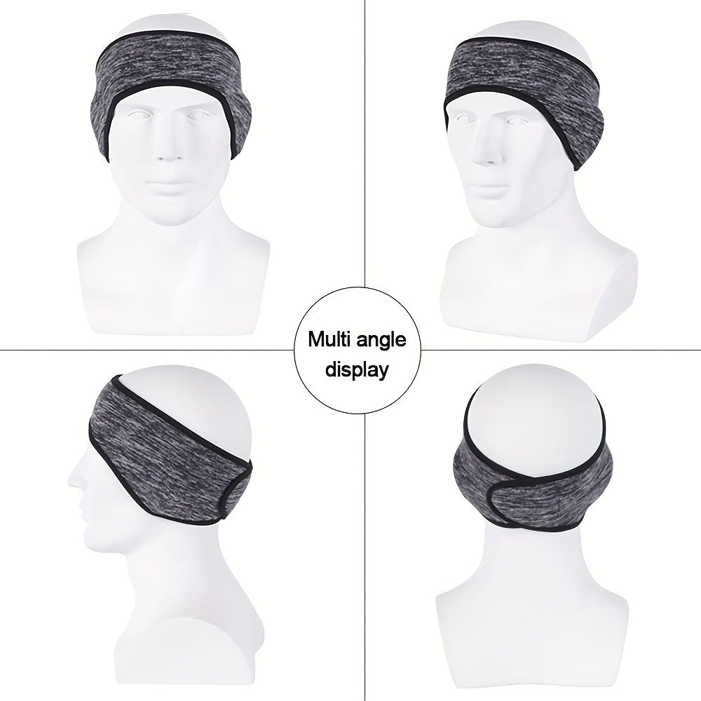 Winter Fleece Headband & Earmuffs – Thermal, Windproof.