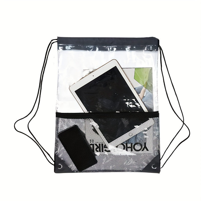 Waterproof Drawstring Backpack – Clear PVC.