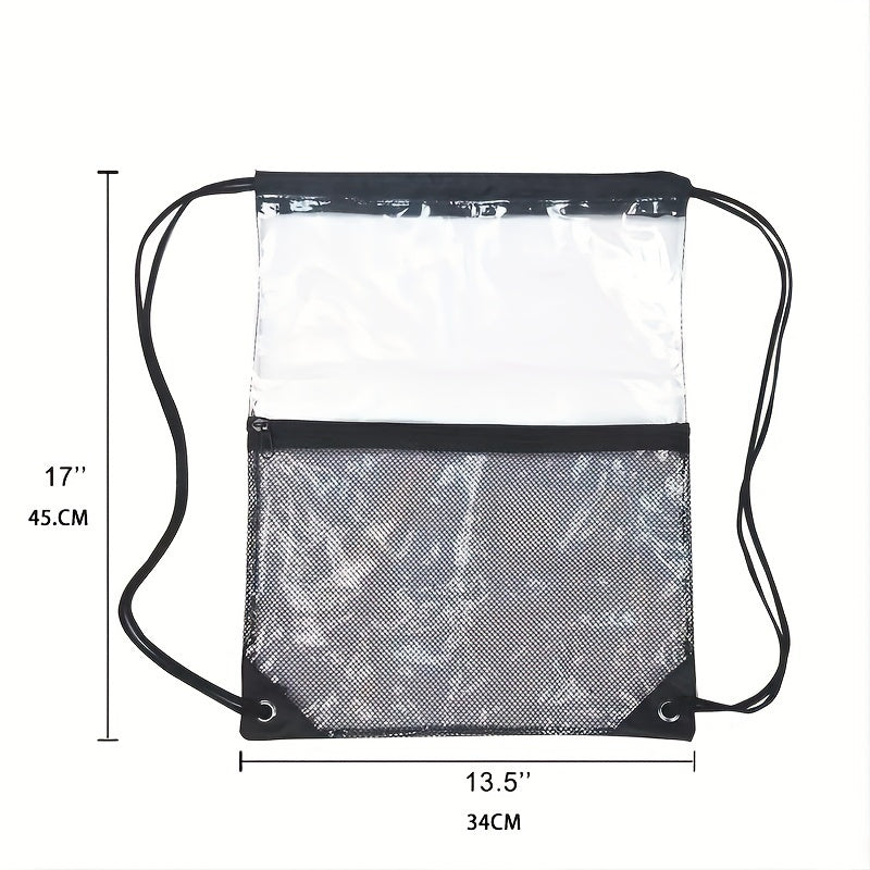 Waterproof Drawstring Backpack – Clear PVC.