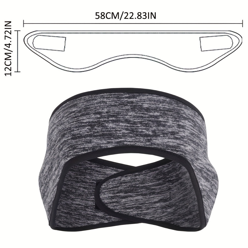 Winter Fleece Headband & Earmuffs – Thermal, Windproof.