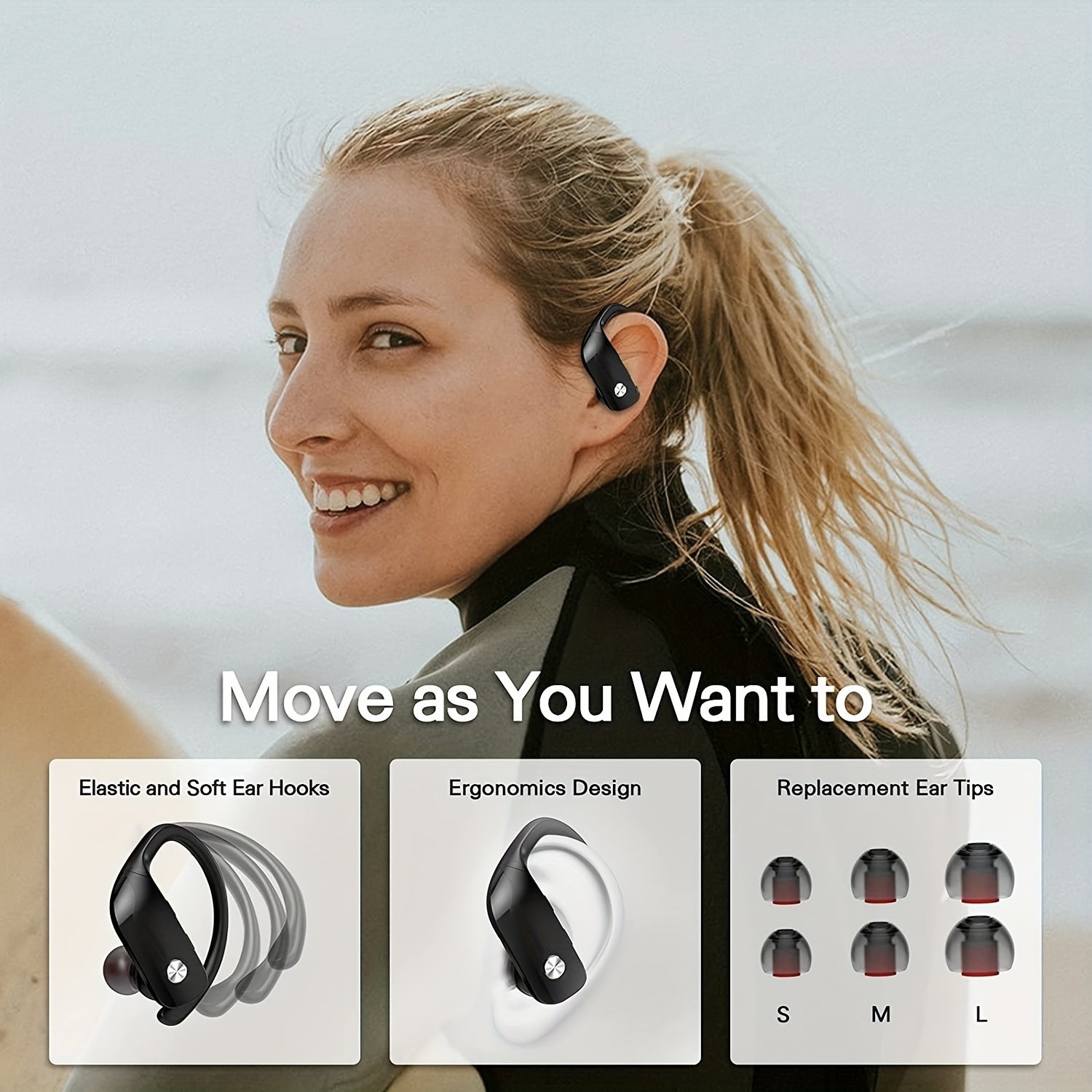 Wireless Sport Earbuds – Sweat-Resistant with LED Display.