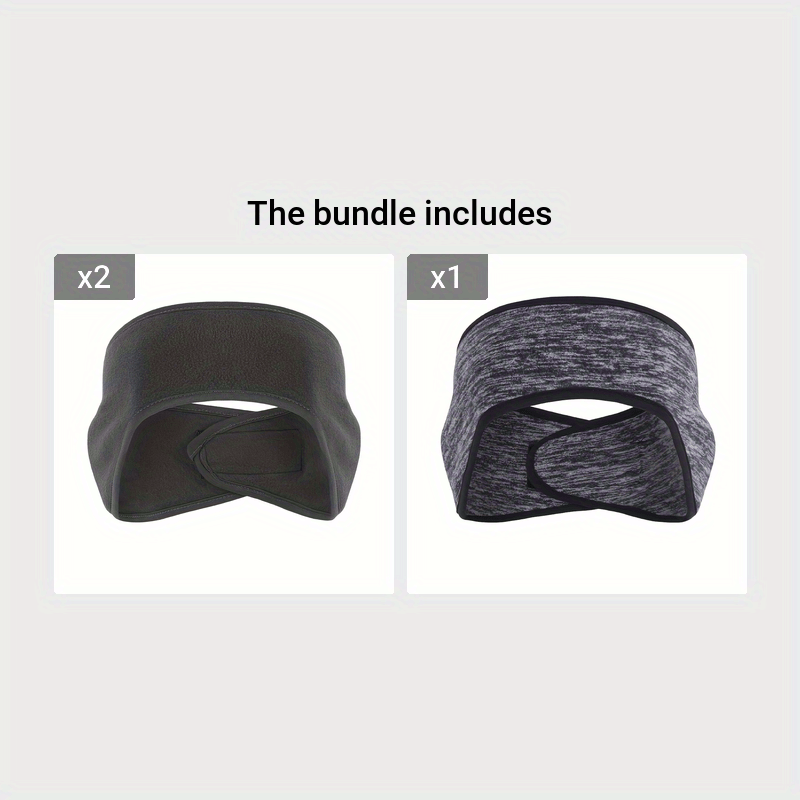 Winter Fleece Headband & Earmuffs – Thermal, Windproof.