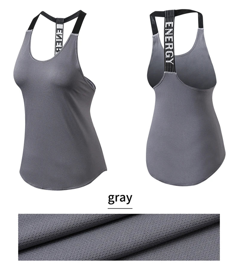 Women’s Black Sleeveless Gym Top – Backless Yoga Shirt.