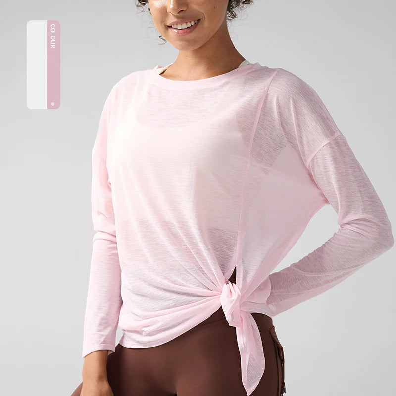 Women’s Gym & Yoga Long Sleeve Top – Quick-Dry.