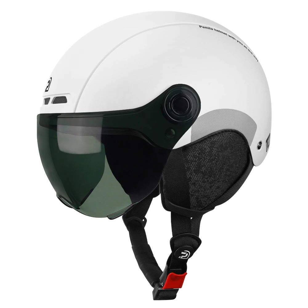 PEMILA Adult Cycling Helmet – With Goggles & Ear Protection.