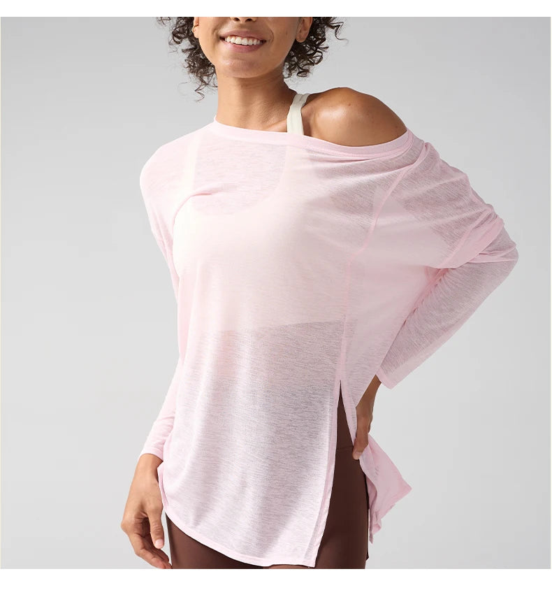Women’s Gym & Yoga Long Sleeve Top – Quick-Dry.