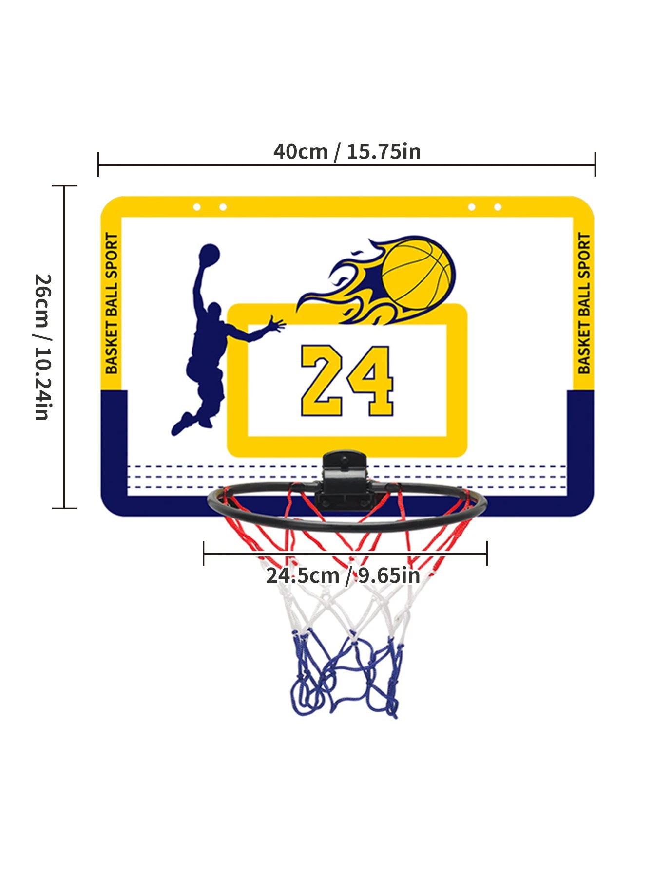 Children’s Foldable Wall-Mounted Basketball Stand – Indoor & Outdoor.