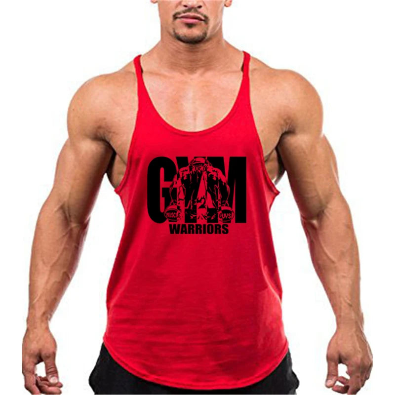 Men’s Y-Back Gym Tank Top – Cotton Sleeveless Vest.