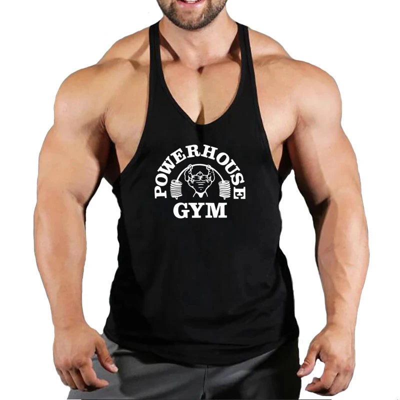 Men’s Gym Stringer Vest – Sleeveless Bodybuilding Shirt.