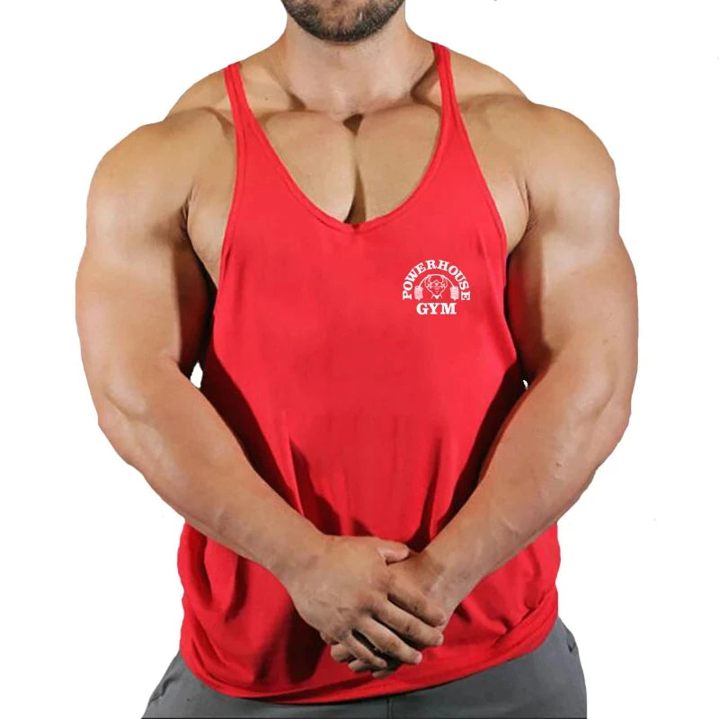 Men’s Gym Stringer Vest – Sleeveless Bodybuilding Shirt.