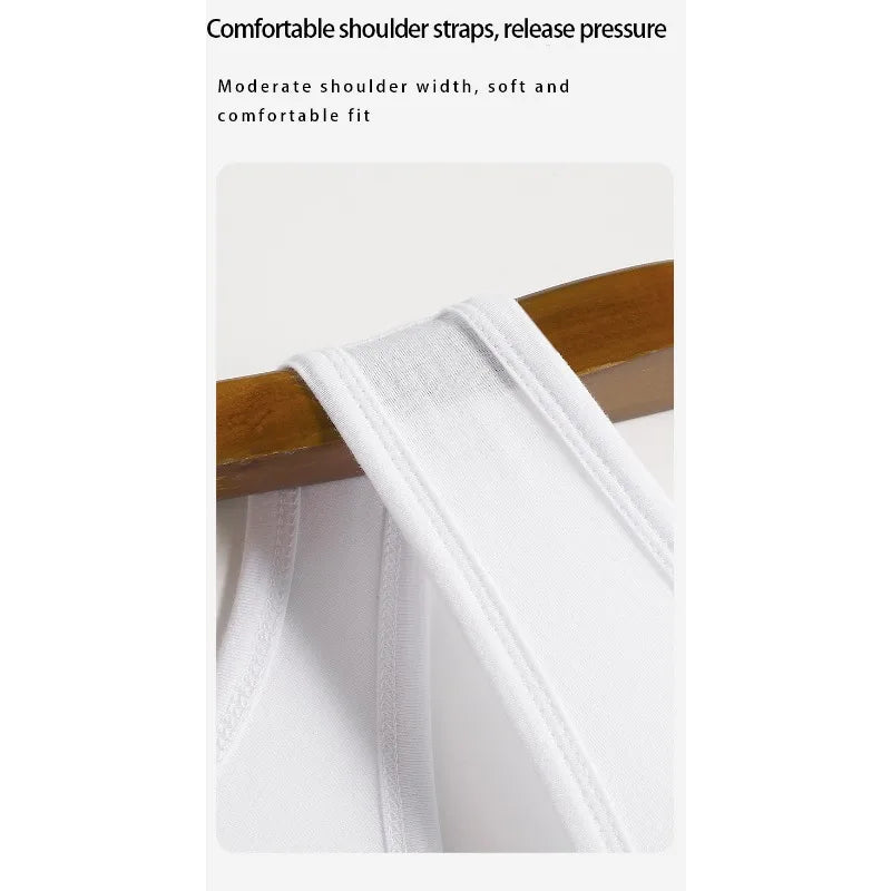 Men’s Muscle Gym T-Shirt – Loose Fit Stringer Vest.