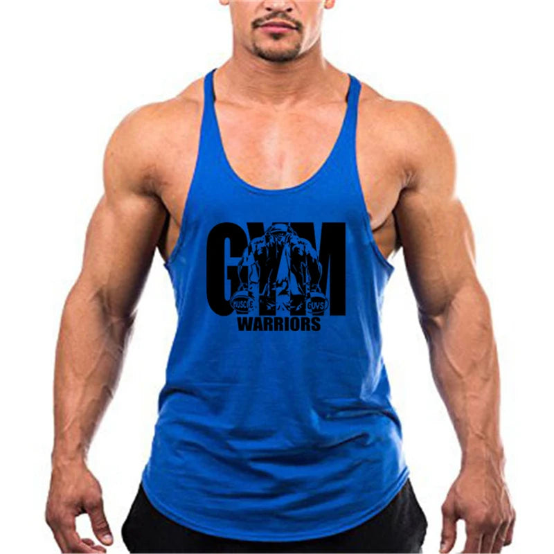 Men’s Y-Back Gym Tank Top – Cotton Sleeveless Vest.