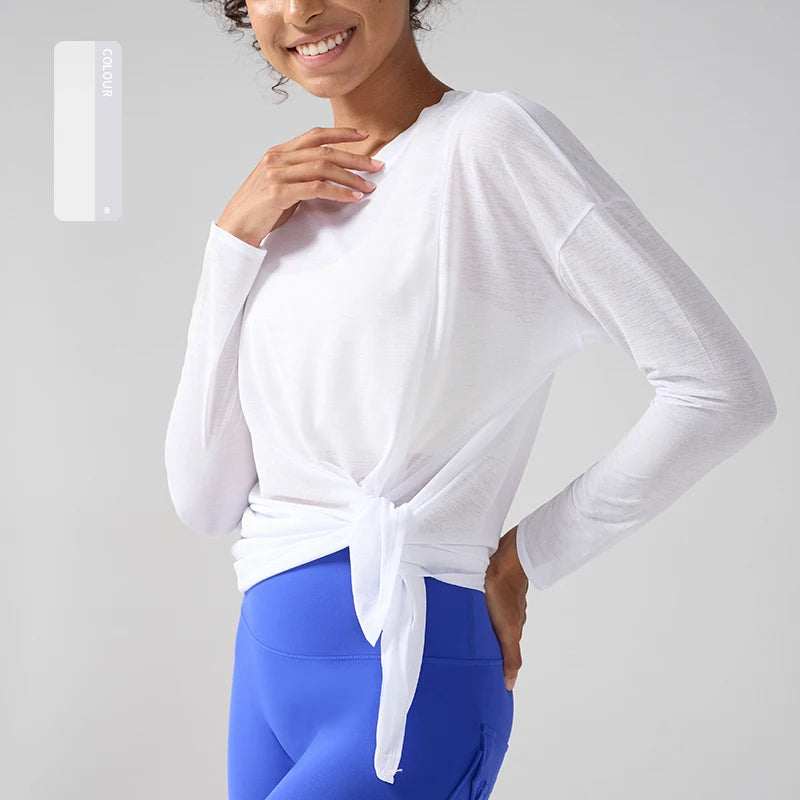 Women’s Gym & Yoga Long Sleeve Top – Quick-Dry.