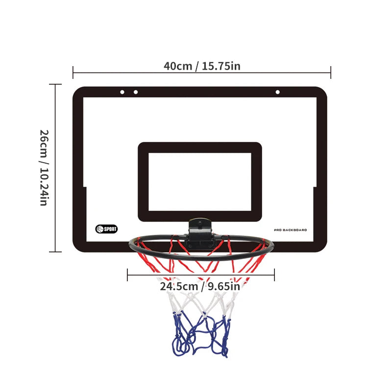Children’s Foldable Wall-Mounted Basketball Stand – Indoor & Outdoor.