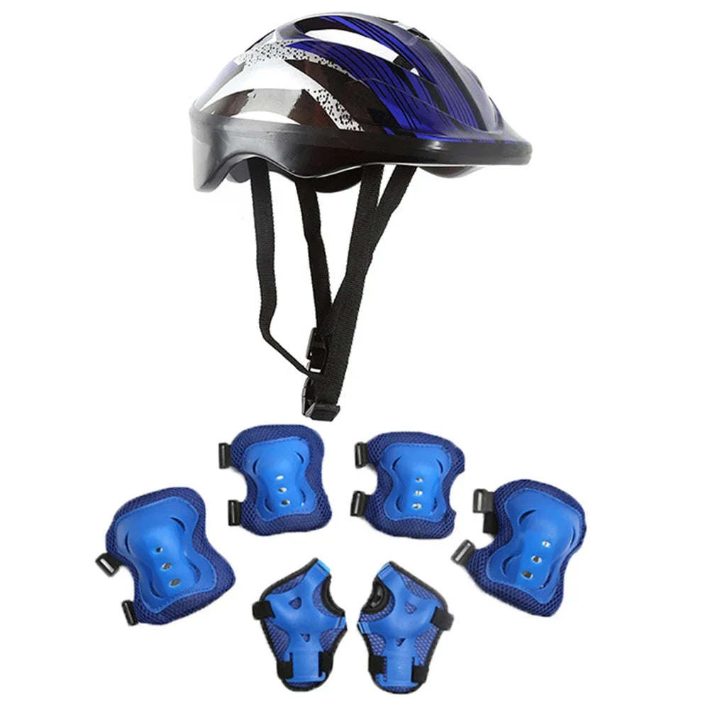 7-Piece Kids’ Protective Gear Set – Helmet, Knee & Elbow Pads.