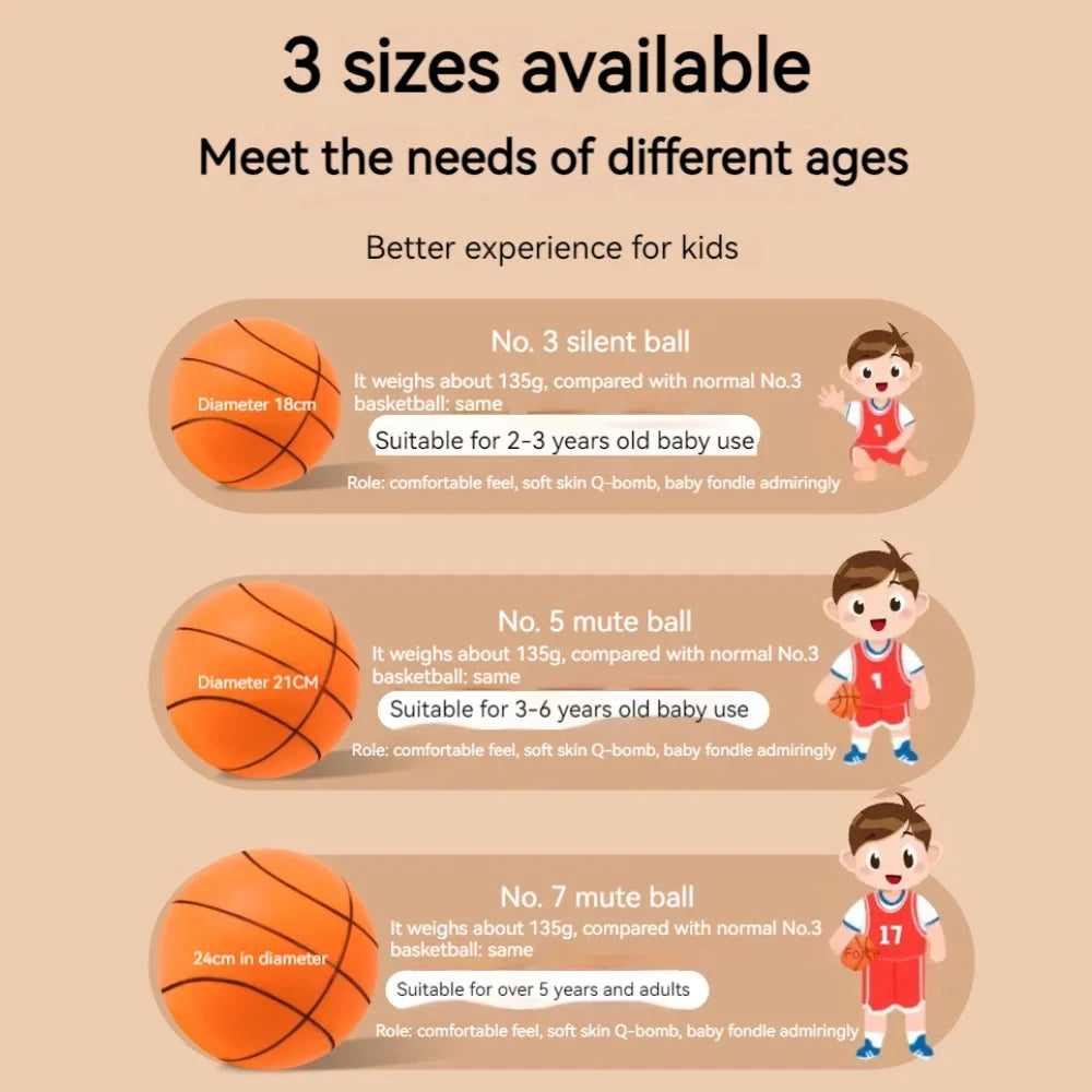 Kids’ Foam Silent Basketball – Soft & Squeezable.