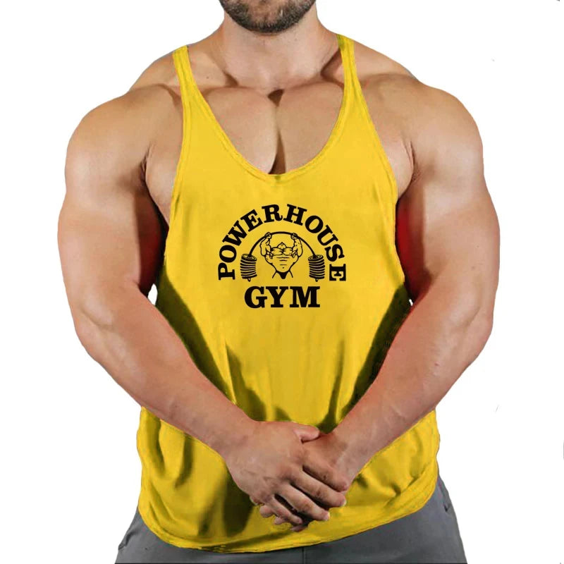 Men’s Gym Stringer Vest – Sleeveless Bodybuilding Shirt.