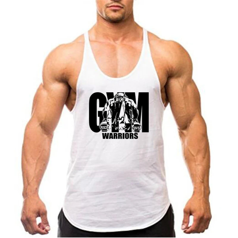 Men’s Y-Back Gym Tank Top – Cotton Sleeveless Vest.