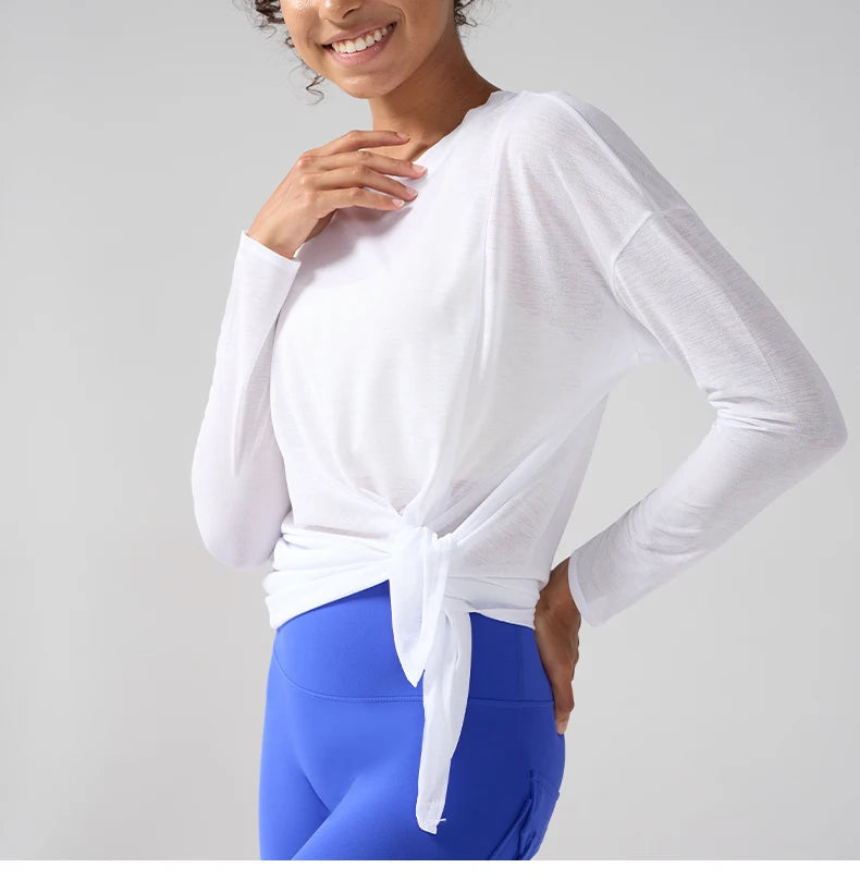Women’s Gym & Yoga Long Sleeve Top – Quick-Dry.