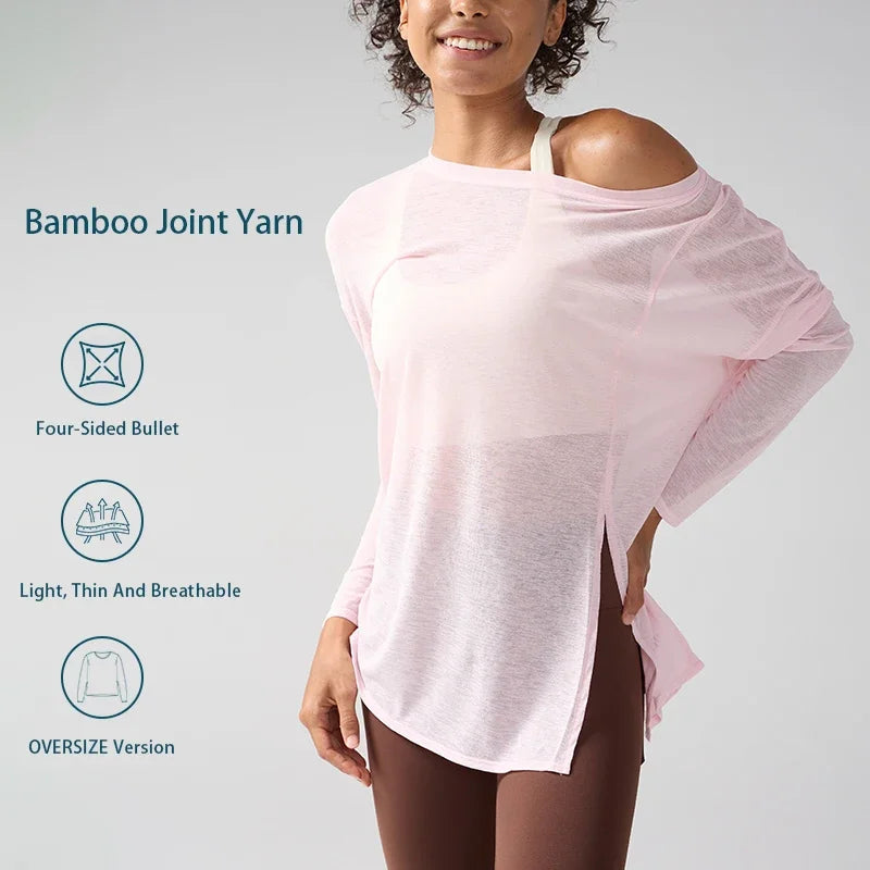 Women’s Gym & Yoga Long Sleeve Top – Quick-Dry.