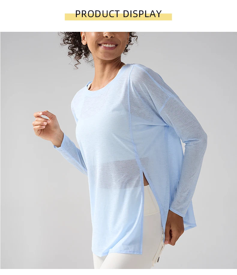 Women’s Gym & Yoga Long Sleeve Top – Quick-Dry.