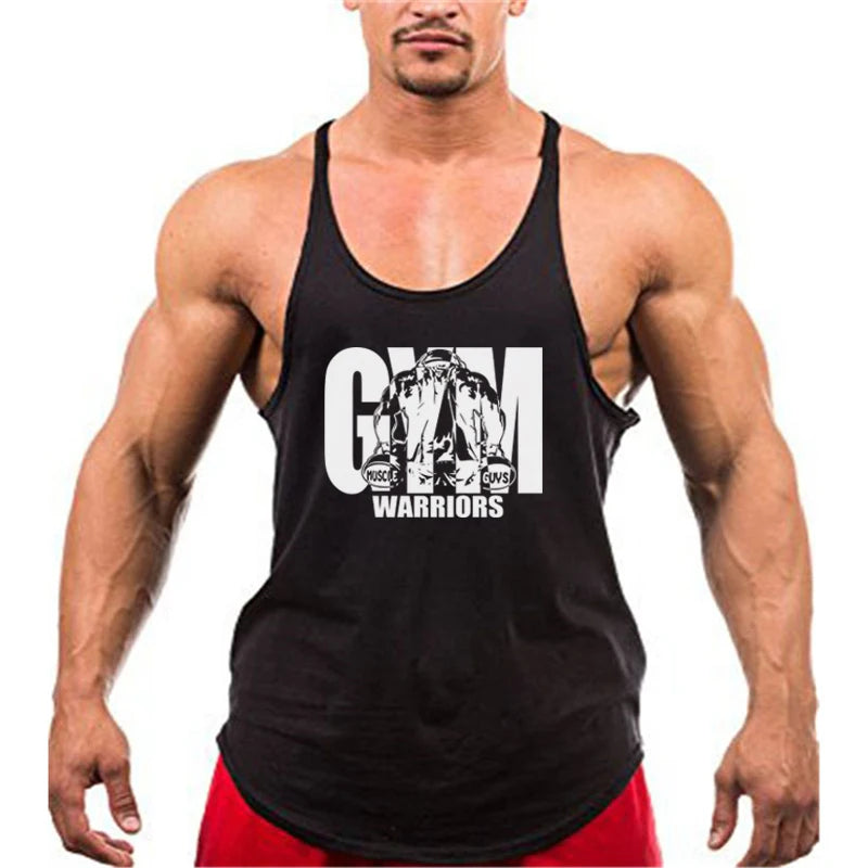 Men’s Y-Back Gym Tank Top – Cotton Sleeveless Vest.