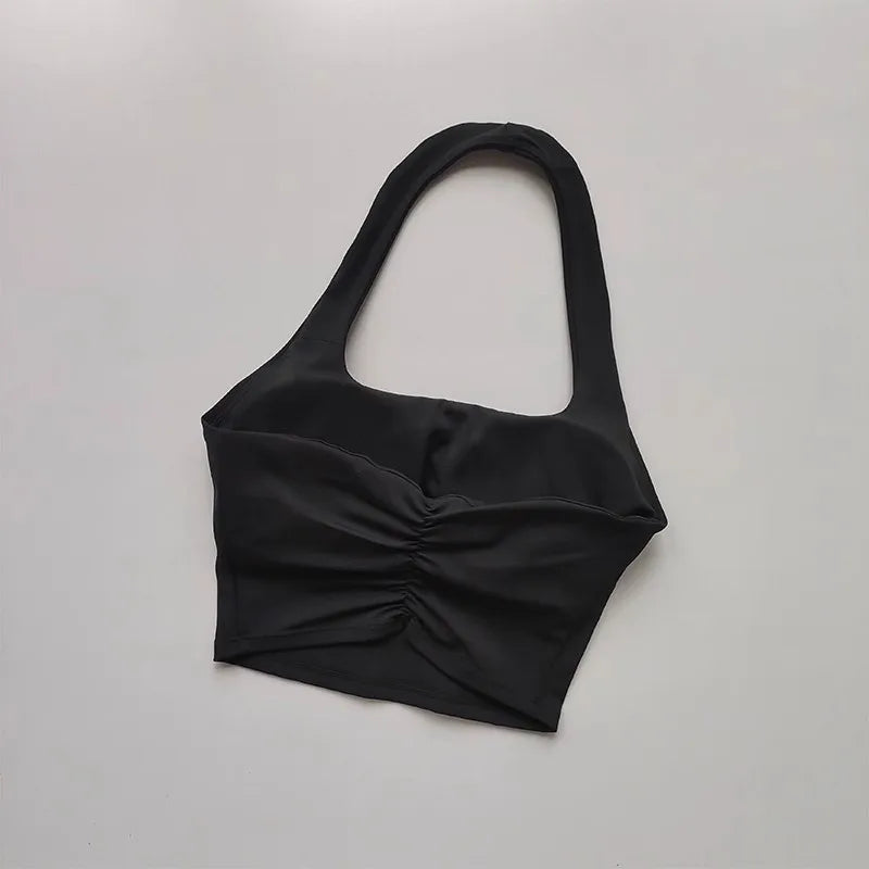 Women’s Backless Fitness Sports Bra – Athletic Crop Top.