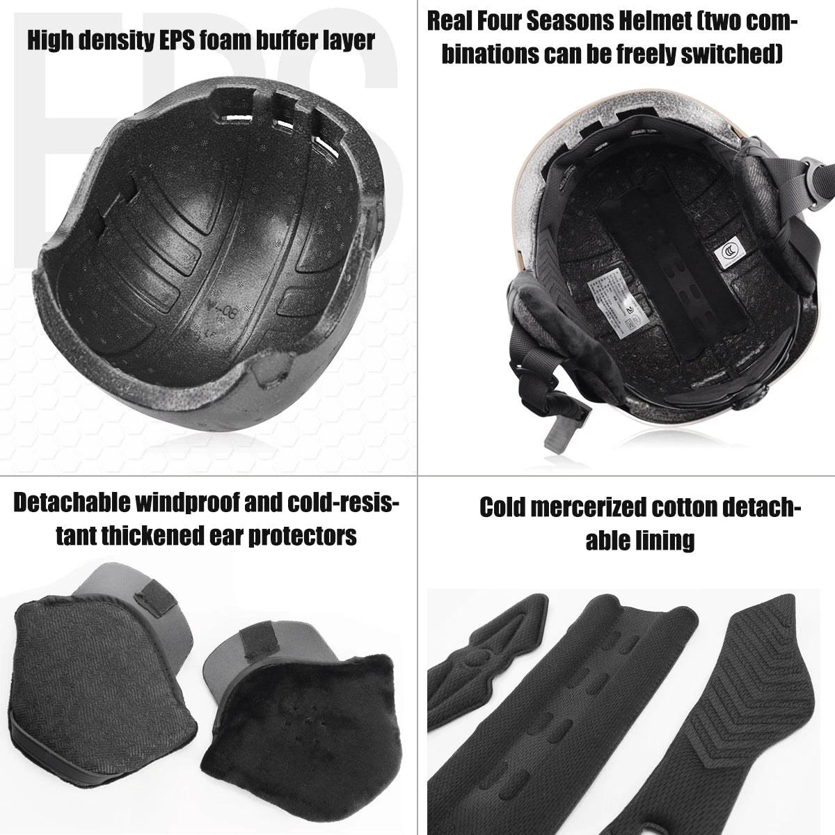 PEMILA Adult Cycling Helmet – With Goggles & Ear Protection.