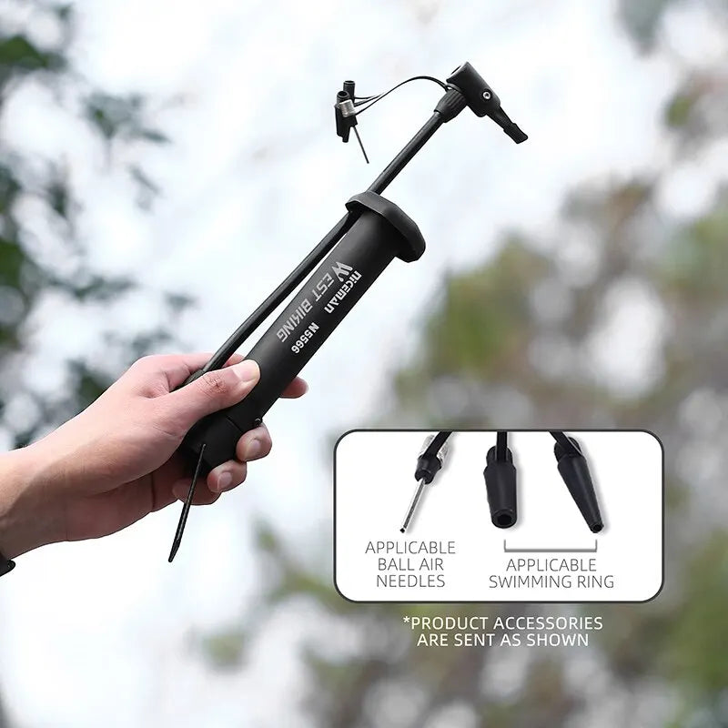 WEST BIKING MTB Bicycle Pump – 80 PSI Manual Floor Pump.