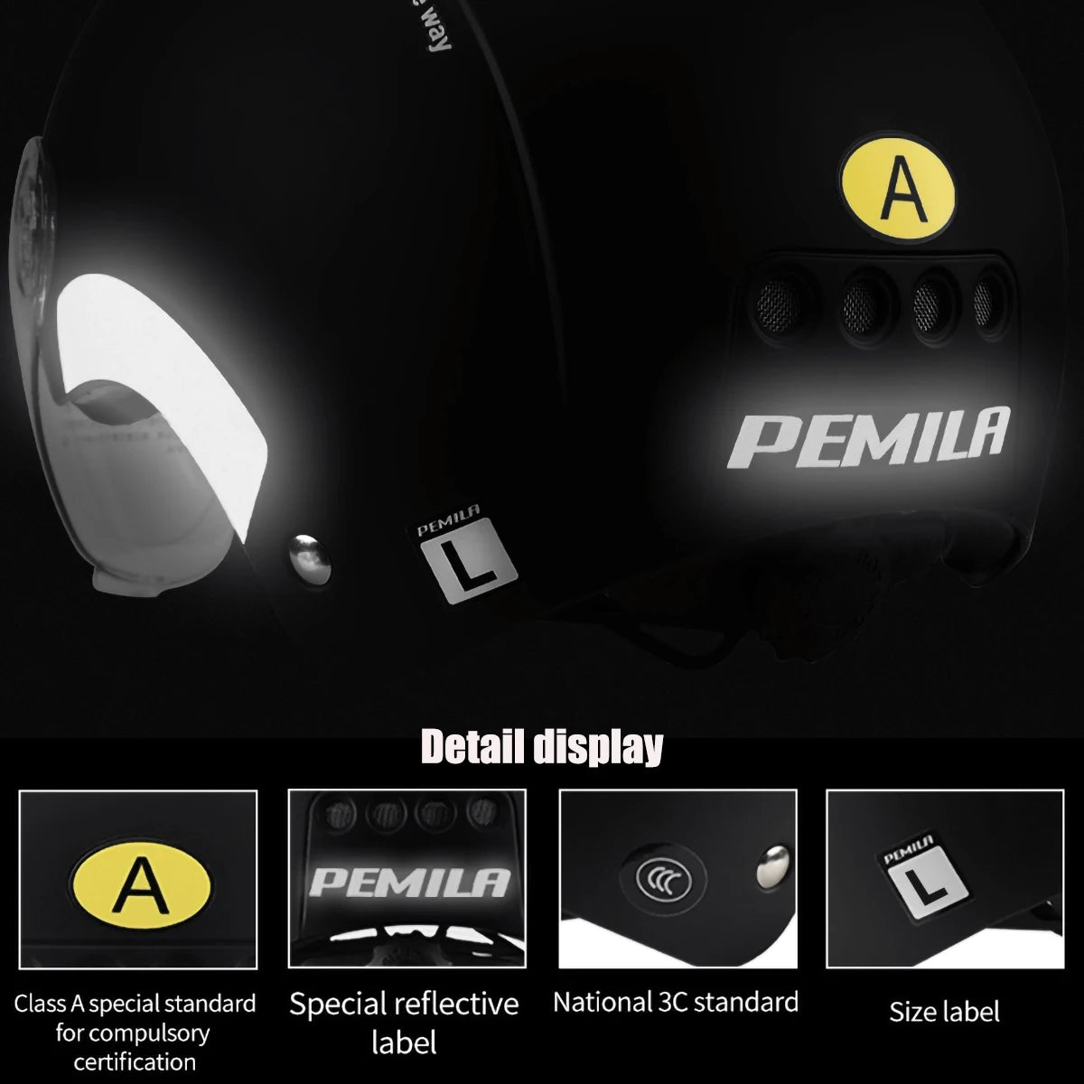 PEMILA Adult Cycling Helmet – With Goggles & Ear Protection.