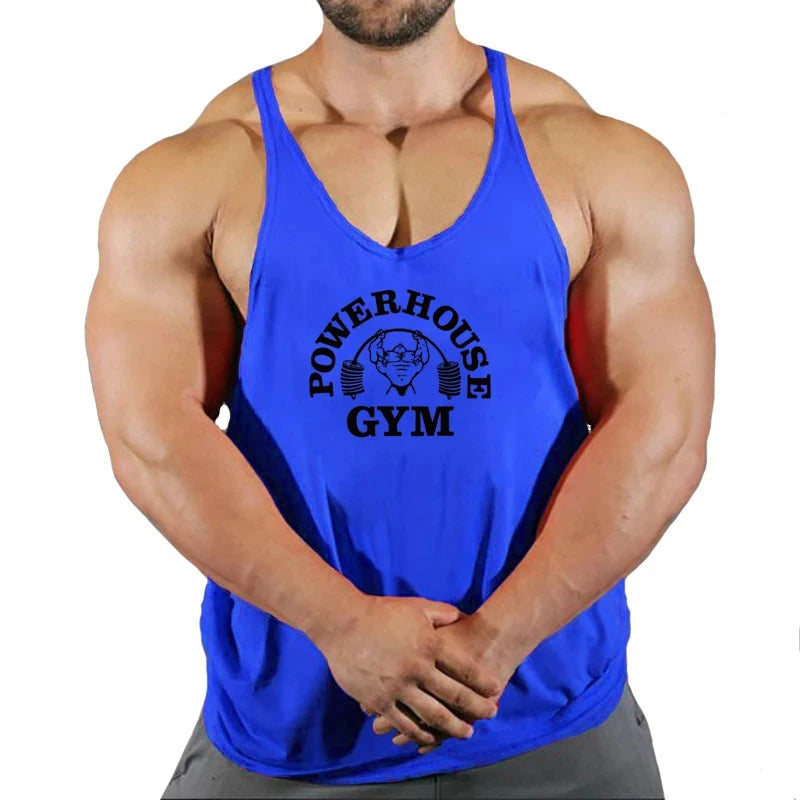 Men’s Gym Stringer Vest – Sleeveless Bodybuilding Shirt.