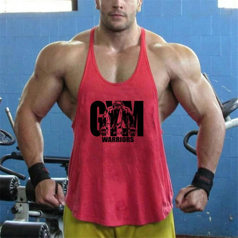 Men’s Y-Back Gym Tank Top – Cotton Sleeveless Vest.