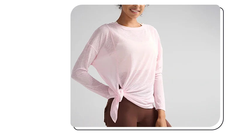 Women’s Gym & Yoga Long Sleeve Top – Quick-Dry.