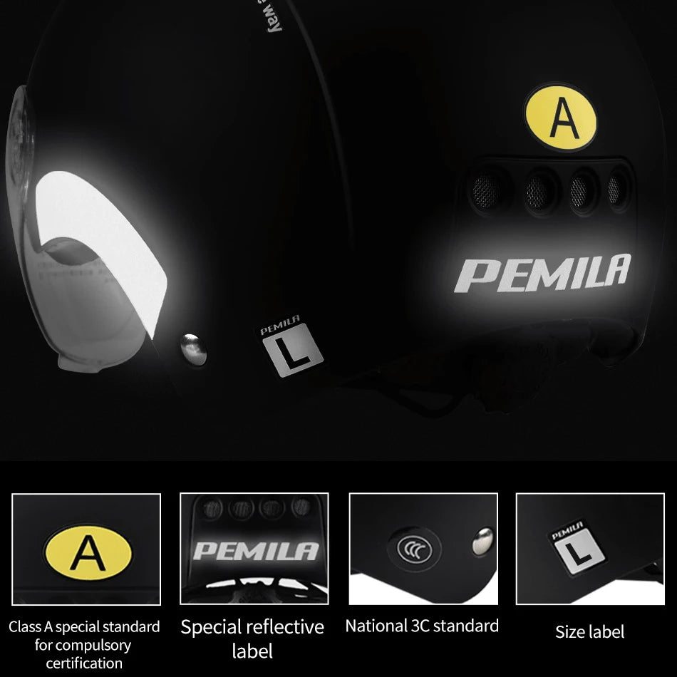 PEMILA Adult Cycling Helmet – With Goggles & Ear Protection.