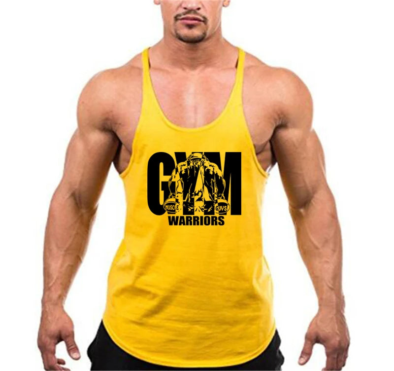 Men’s Y-Back Gym Tank Top – Cotton Sleeveless Vest.