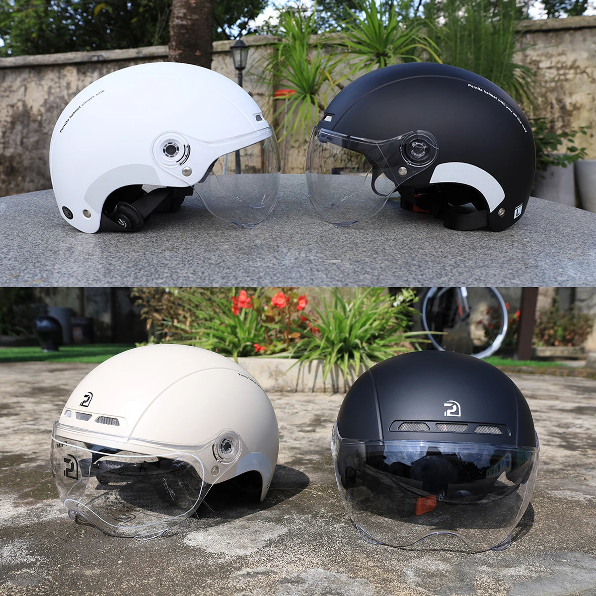 PEMILA Adult Cycling Helmet – With Goggles & Ear Protection.