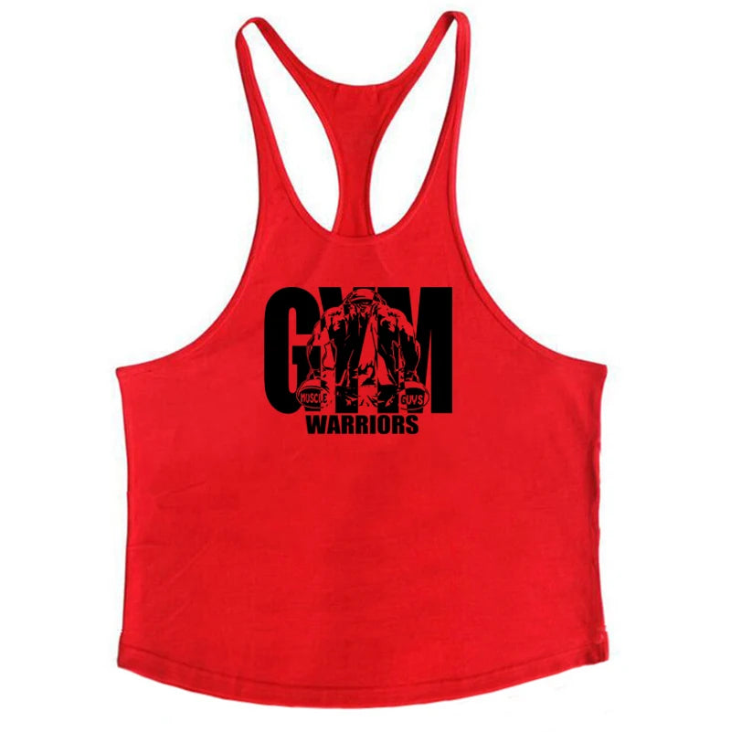 Men’s Y-Back Gym Tank Top – Cotton Sleeveless Vest.
