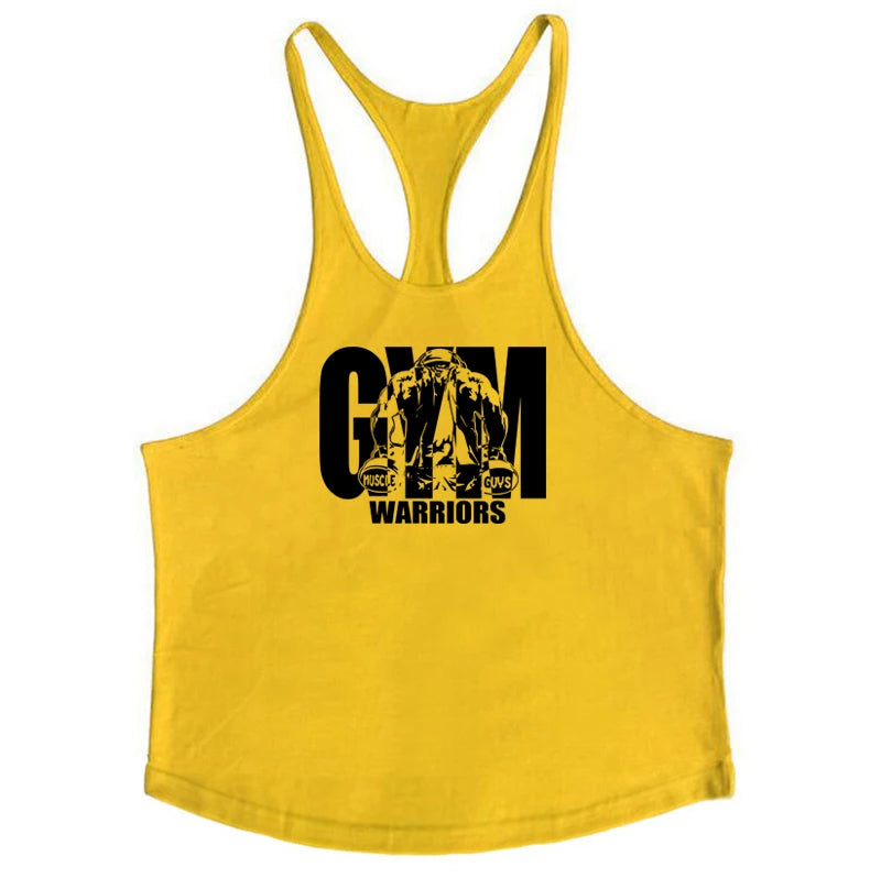 Men’s Y-Back Gym Tank Top – Cotton Sleeveless Vest.