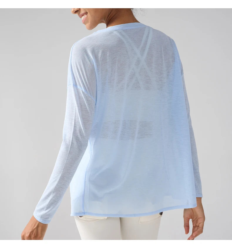 Women’s Gym & Yoga Long Sleeve Top – Quick-Dry.