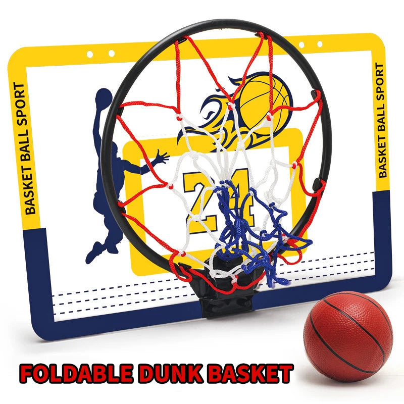 Children’s Foldable Wall-Mounted Basketball Stand – Indoor & Outdoor.