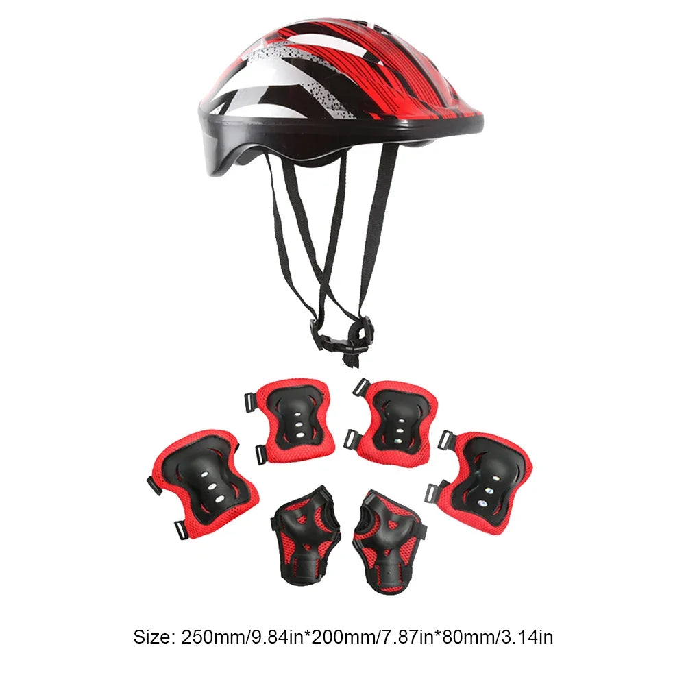 7-Piece Kids’ Protective Gear Set – Helmet, Knee & Elbow Pads.