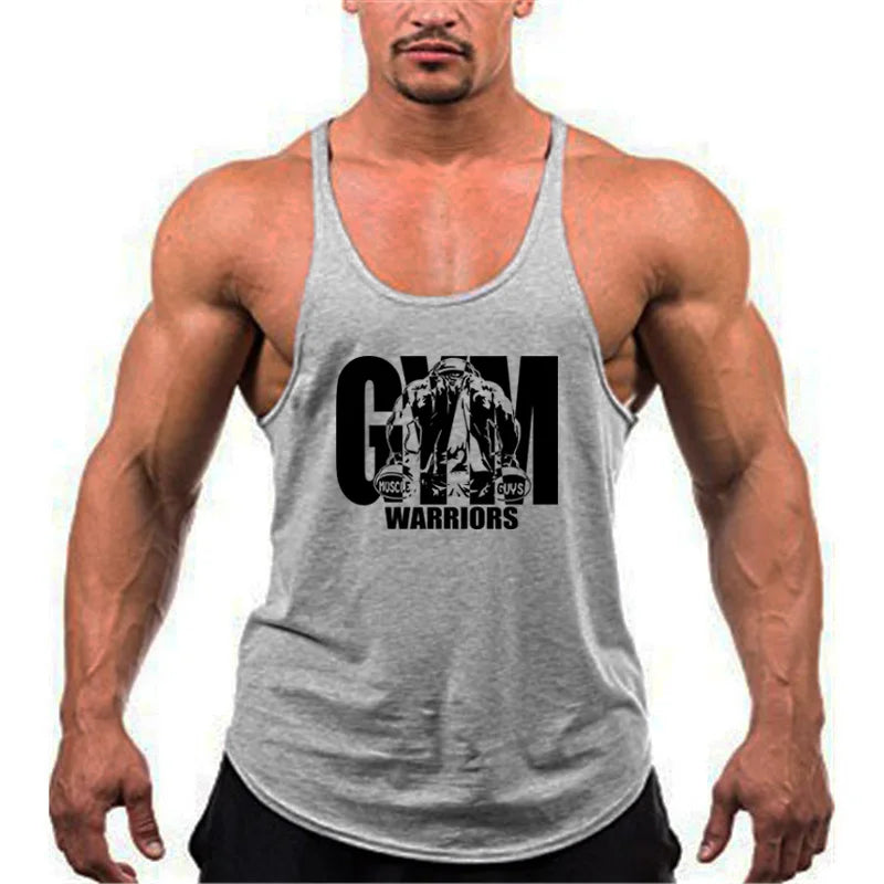 Men’s Y-Back Gym Tank Top – Cotton Sleeveless Vest.