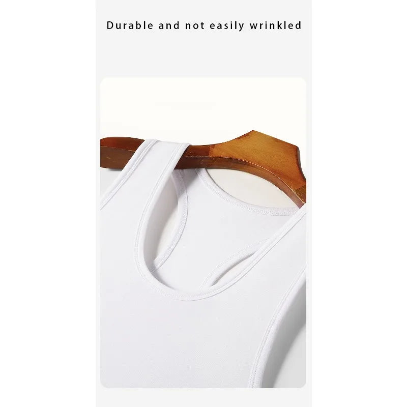 Men’s Muscle Gym T-Shirt – Loose Fit Stringer Vest.