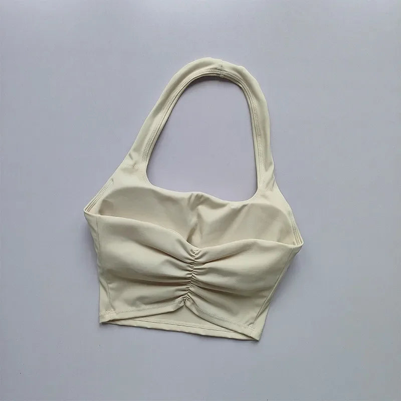 Women’s Backless Fitness Sports Bra – Athletic Crop Top.