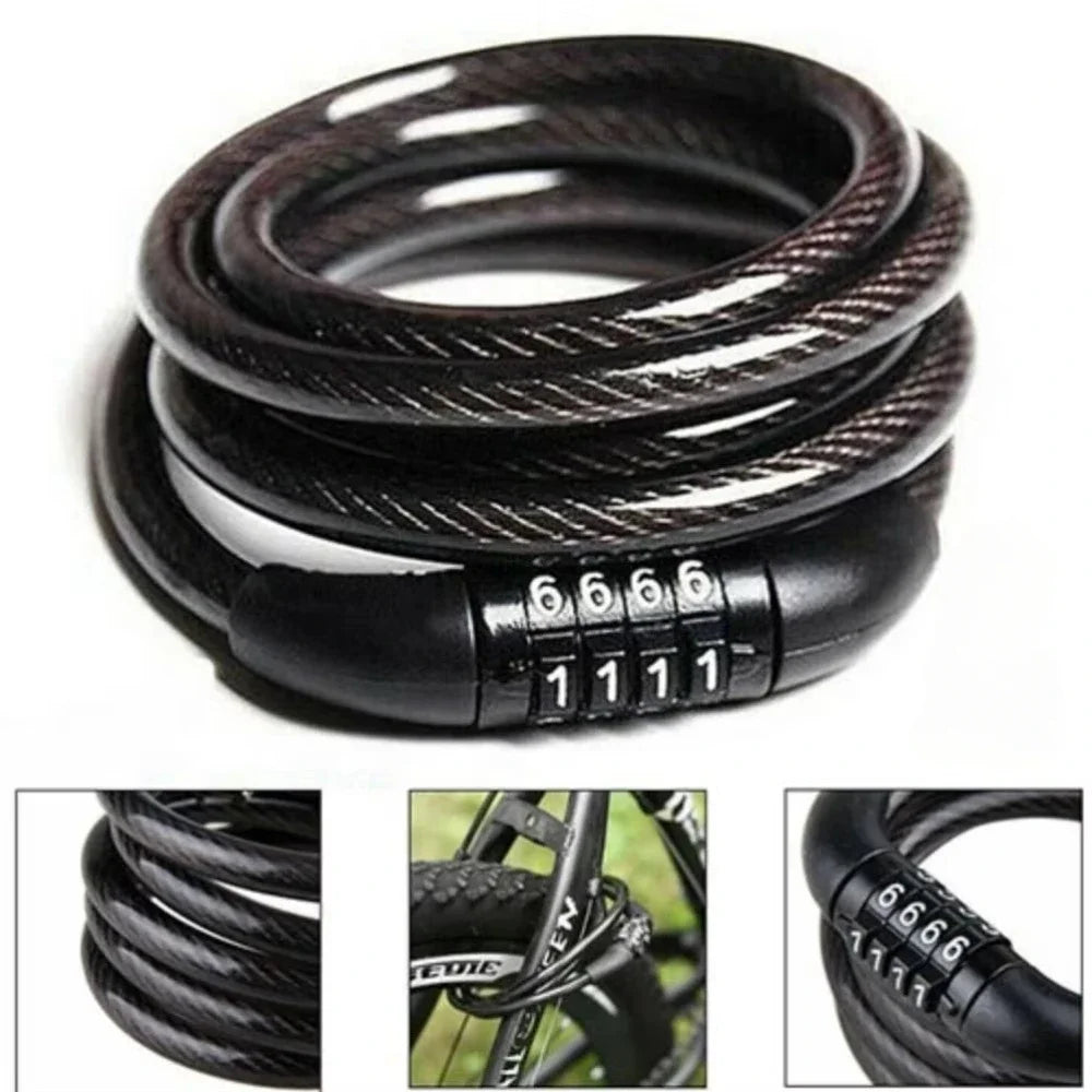 4-Digit Bicycle Security Lock – Anti-Theft Chain Padlock.