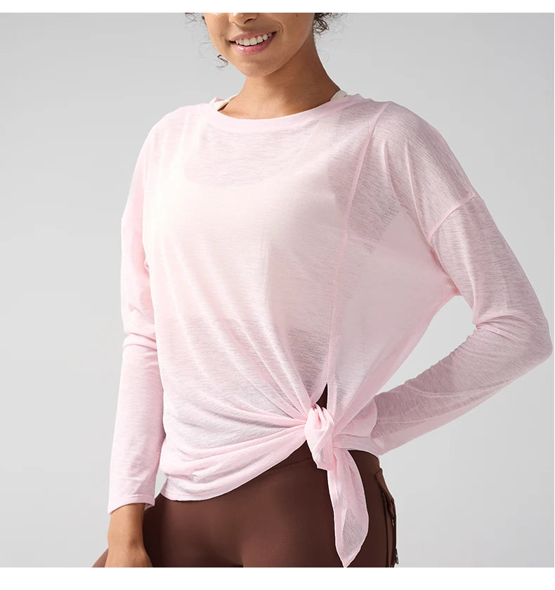 Women’s Gym & Yoga Long Sleeve Top – Quick-Dry.
