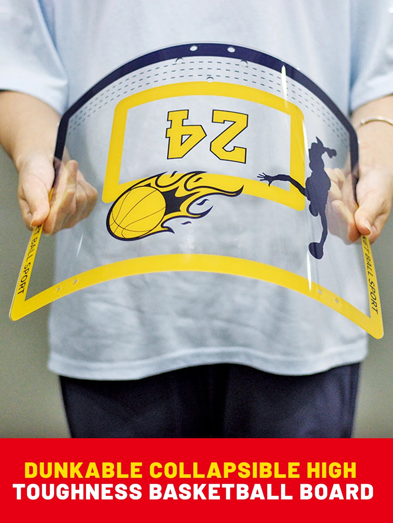 Children’s Foldable Wall-Mounted Basketball Stand – Indoor & Outdoor.