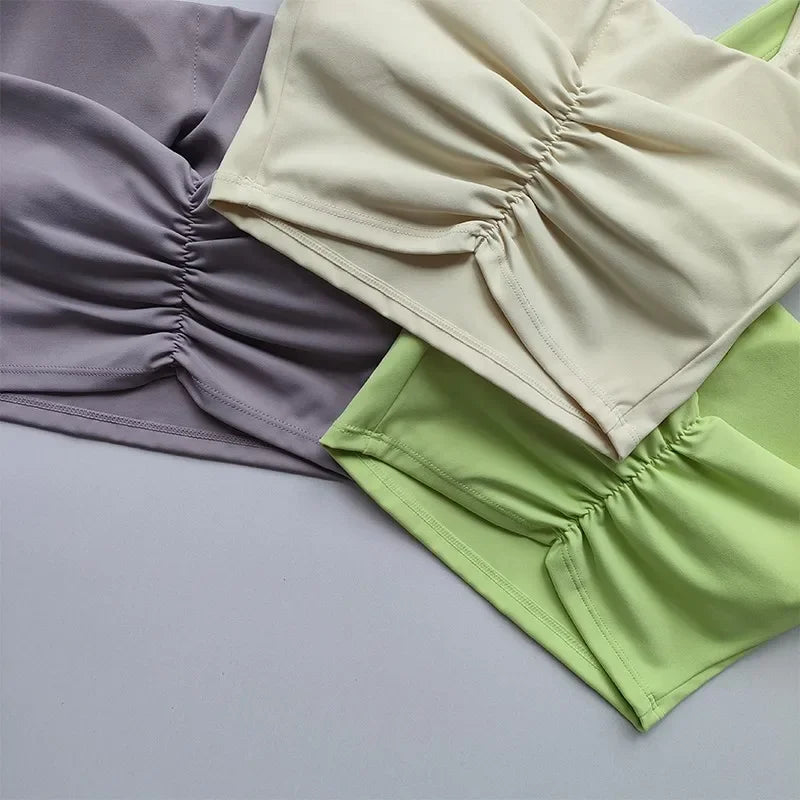 Women’s Backless Fitness Sports Bra – Athletic Crop Top.